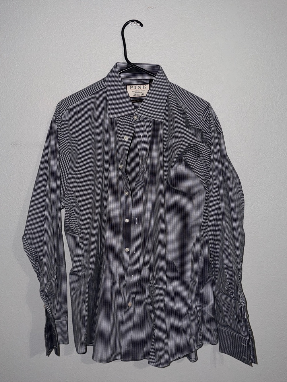 Thomas Pink Micro-Check Dress Shirt - Men's Classic Button-Down